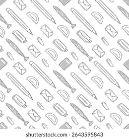 school supplies pattern, education seamless pattern, doodle school seamless pattern, hand drawn education pattern background, doodle school background