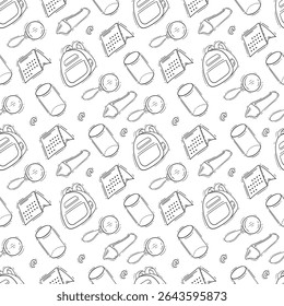 school supplies pattern, education seamless pattern, doodle school seamless pattern, hand drawn education pattern background, doodle school background