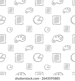 school supplies pattern, education seamless pattern, doodle school seamless pattern, hand drawn education pattern background, doodle school background