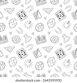 school supplies pattern, education seamless pattern, doodle school seamless pattern, hand drawn education pattern background, doodle school background