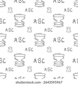 school supplies pattern, education seamless pattern, doodle school seamless pattern, hand drawn education pattern background, doodle school background