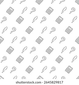school supplies pattern, education seamless pattern, doodle school seamless pattern, hand drawn education pattern background, doodle school background