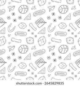 school supplies pattern, education seamless pattern, doodle school seamless pattern, hand drawn education pattern background, doodle school background