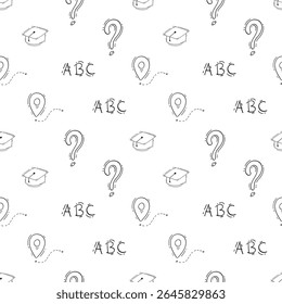school supplies pattern, education seamless pattern, doodle school seamless pattern, hand drawn education pattern background, doodle school background