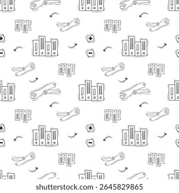 school supplies pattern, education seamless pattern, doodle school seamless pattern, hand drawn education pattern background, doodle school background
