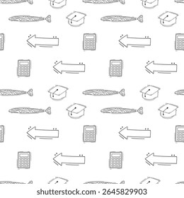 school supplies pattern, education seamless pattern, doodle school seamless pattern, hand drawn education pattern background, doodle school background