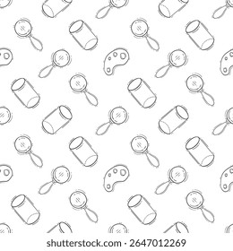 Schulmaterial Muster, Bildung nahtloses Muster, doodle Schule nahtloses Muster, handgezeichnetes Bildungsmuster Hintergrund, doodle Schule Hintergrund