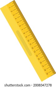 Schulbedarf. Lineal. Flaches Design.