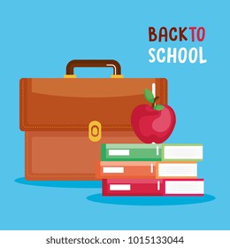 school supplies set icons
