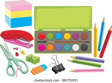 School supplies. Vector