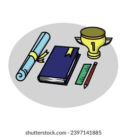 school supplies vector design. Vector design with white background