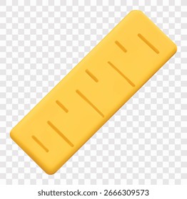 Conjunto de iconos de Vector de útiles escolares | Conjunto de iconos 3D | Regla