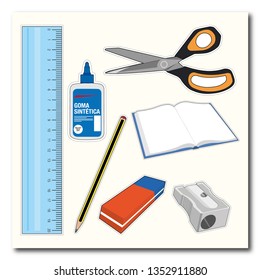 School Supplies. vector illustration