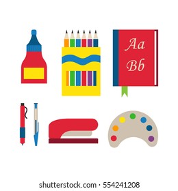 School supplies vector illustration.