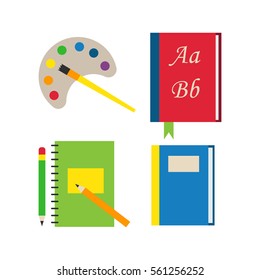 School supplies vector illustration.