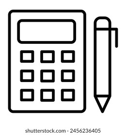 School Supplies Vector Line Icon Design