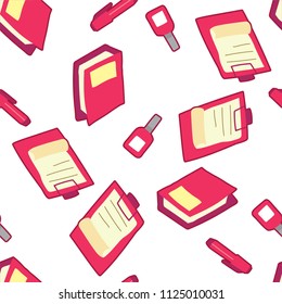 School Supply Pattern Illustration