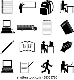 school symbols set