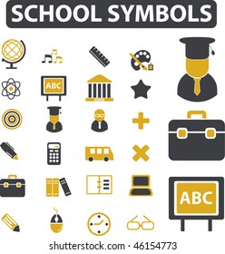 school symbols. vector