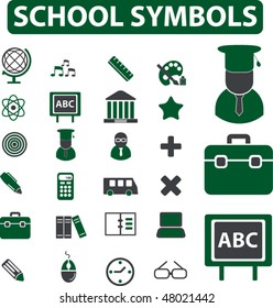 school symbols. vector