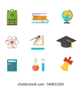 School symbols vector set.