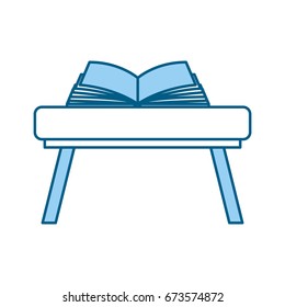 school table with book isolated icon