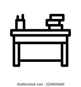 School table icon vector illustration logo template isolated on white background