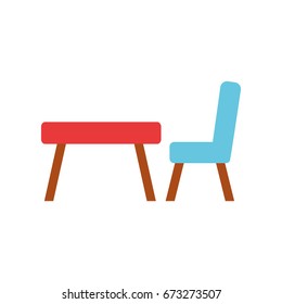 school table isolated icon