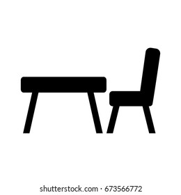 school table isolated icon
