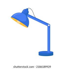 School Table Lamp Flat Vector Illustration Stock Vector (Royalty Free ...