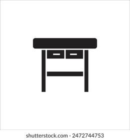 school table vector icon line template