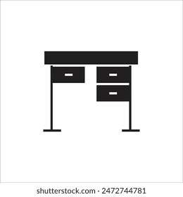 school table vector icon line template