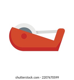 School tape icon. Flat illustration of school tape vector icon isolated on white background