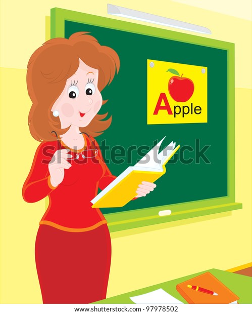 School Teacher Stock Vector (Royalty Free) 97978502 | Shutterstock