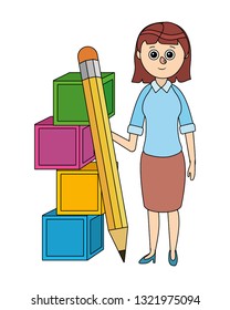 school teacher cartoon