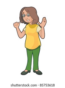 School teacher gestures