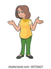 School teacher gestures