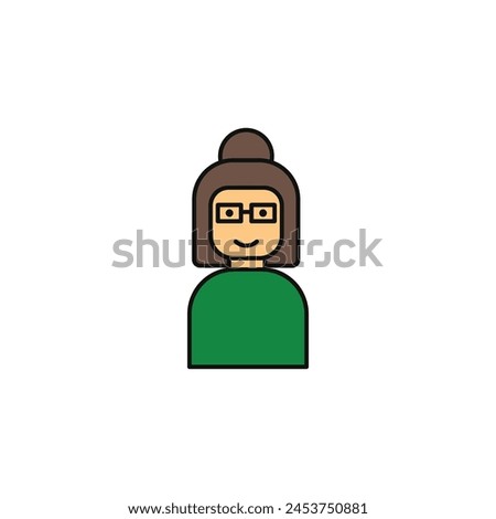 school teacher vector type icon