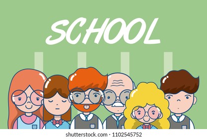 School teachers and students