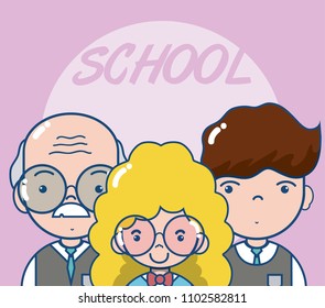 School teachers and students