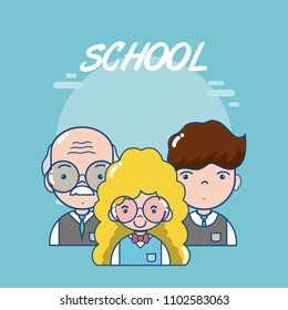 School teachers and students