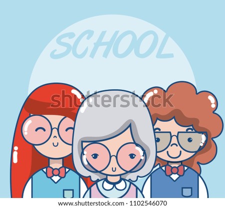 School teachers and students