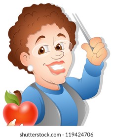School Techer - Vector Character Illustration
