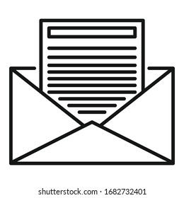 School test edit icon. Outline school test edit vector icon for web design isolated on white background