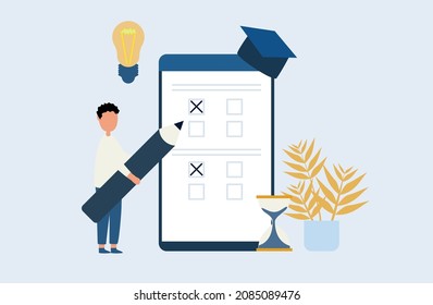 the school test, examination concept