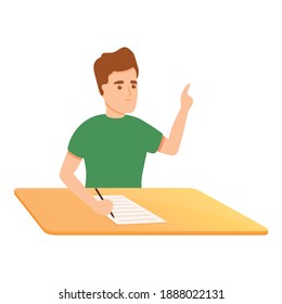 school test icon. Cartoon of school test vector icon for web design isolated on white background
