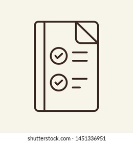 School test line icon. Test, assessment, mark. School concept. Vector illustration can be used for topics like studies, schooling, education