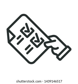 school test - minimal line web icon. simple vector illustration. concept for infographic, website or app.