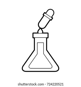 school test tube and dropper liquid science