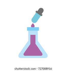 school test tube and dropper liquid science